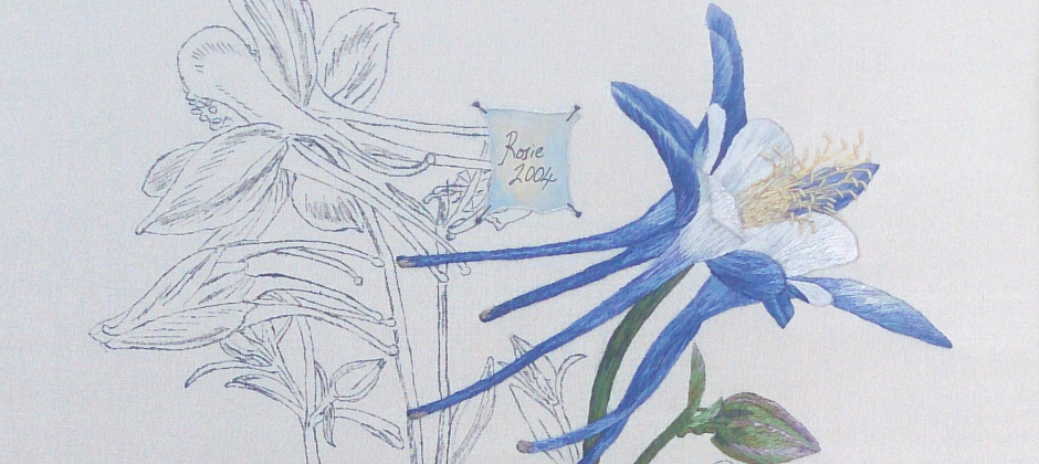 Aquilegia embroidery